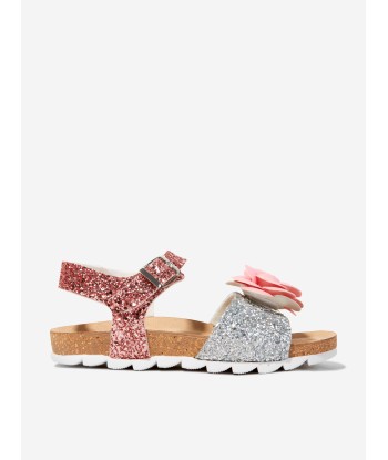 Monnalisa Girls Glitter Rose Sandals Profitez des Offres !