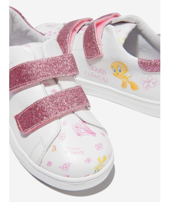 Monnalisa Girls Faux Leather And Glitter Tweety Trainers est présent 