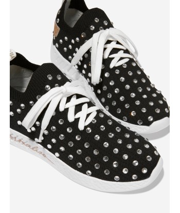 Monnalisa Girls Diamante Lace Up Trainers Le MVP de beaucoup