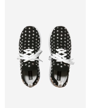 Monnalisa Girls Diamante Lace Up Trainers Le MVP de beaucoup