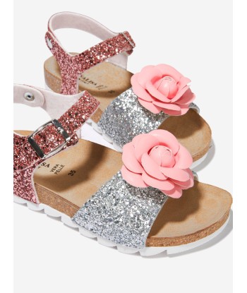 Monnalisa Girls Glitter Rose Sandals Profitez des Offres !