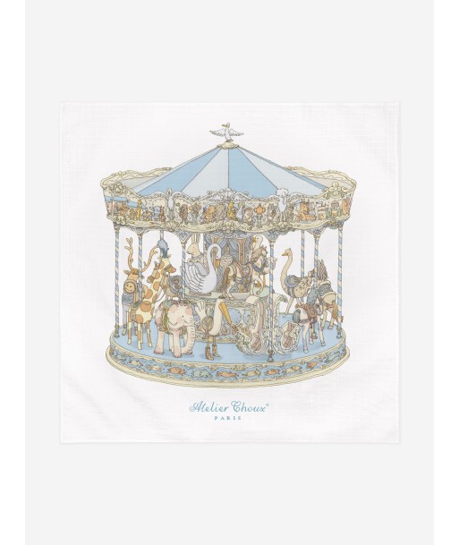 Atelier Choux Baby Boys Carousel Swaddle in Blue la livraison gratuite