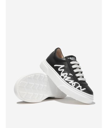 MM6 Maison Margiela Unisex Leather Logo Lace Up Trainers en linge