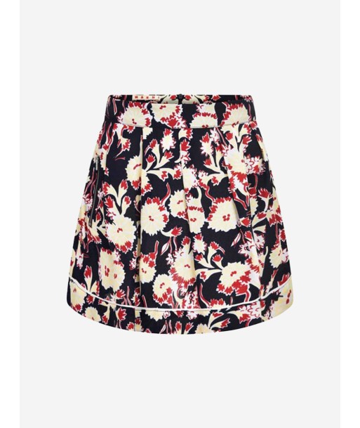 MARNI Girls & Yellow Floral Viscose Skirt Dans la société mordern