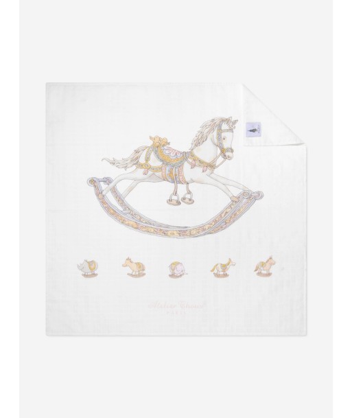 Atelier Choux Baby Rocking Horse Swaddle in White Comparez et commandez 