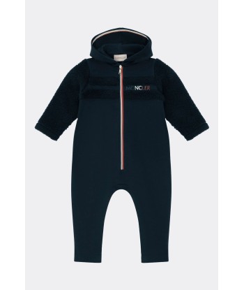 Moncler Baby Boys Navy Cotton Logo Romper Le MVP de beaucoup