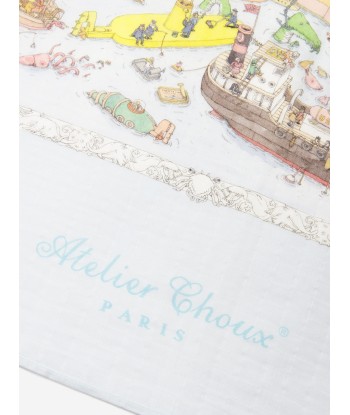 Atelier Choux Baby Boys Ocean Academy Swaddle in Blue Découvrez la collection