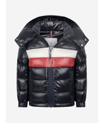 Moncler Enfant Moncler Girls Navy Down Padded Dell Jacket en stock