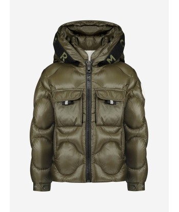 Moncler Boys Olive Down Padded Zonzo Jacket Véritable concentré