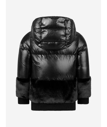 Moncler Enfant Moncler Girls Down Padded Logo Jacket prix