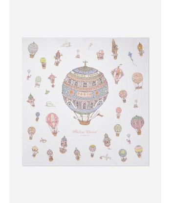 Atelier Choux Baby Hot Air Balloons Swaddle in White Economisez 