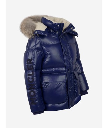 Moncler Enfant Moncler Boys Navy Down Padded Armoricano Jacket offre 