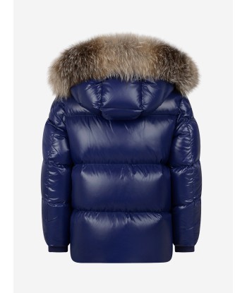 Moncler Enfant Moncler Boys Navy Down Padded Armoricano Jacket offre 