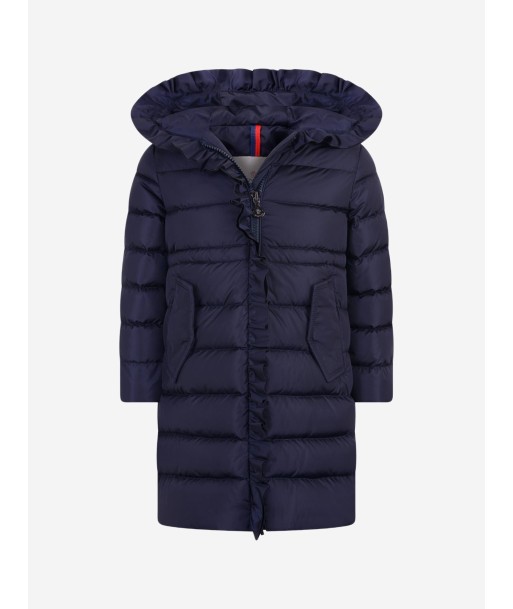 Moncler Enfant Moncler Girls Navy Down Padded Coat Livraison rapide