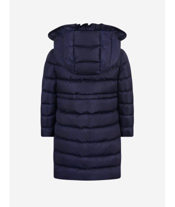 Moncler Enfant Moncler Girls Navy Down Padded Coat Livraison rapide