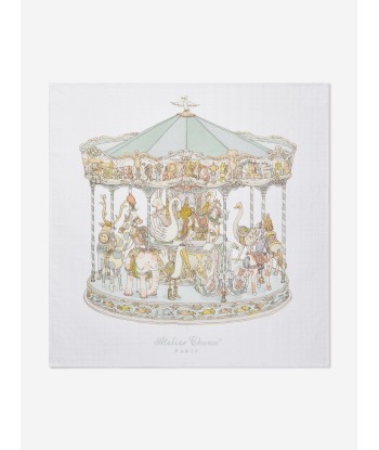 Atelier Choux Baby Carousel Swaddle in White paiement sécurisé