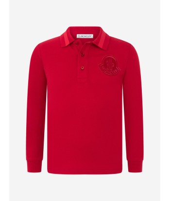 Moncler Enfant Moncler Boys Cotton Pique Long Sleeve Polo Top online