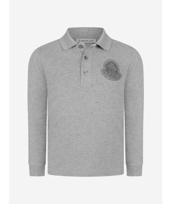 Moncler Enfant Moncler Boys Cotton Pique Long Sleeve Polo Top À commander