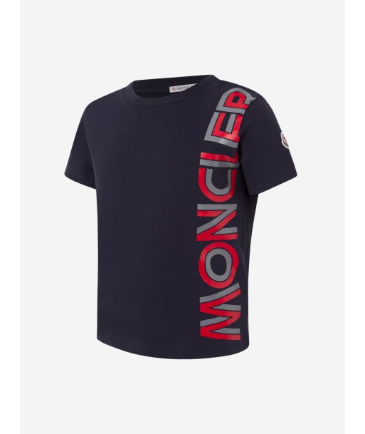 Moncler Enfant Moncler Boys Cotton Jersey Logo T-Shirt soldes