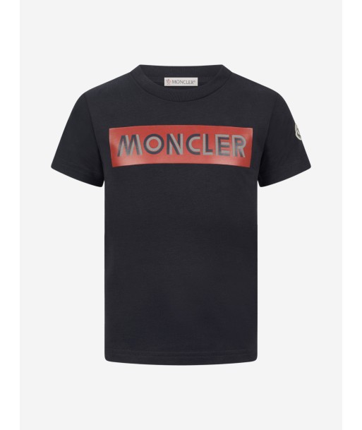 Moncler Enfant Moncler Boys Cotton Logo T-Shirt rembourrage situé sous