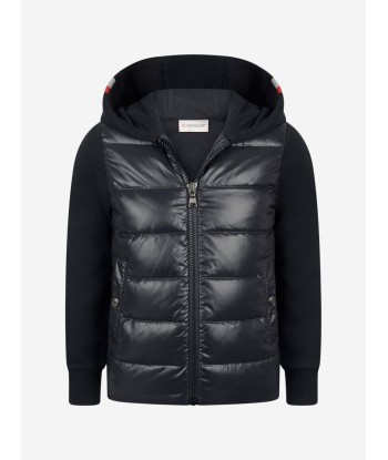 Moncler Boys Navy Cotton Zip Up Top prix pour 