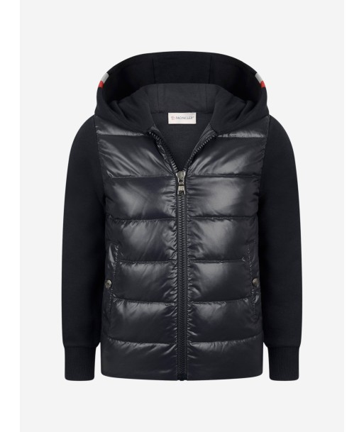 Moncler Boys Navy Cotton Zip Up Top prix pour 