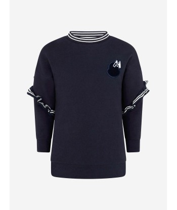 Moncler Girls Navy Cotton Sweater basket pas cher