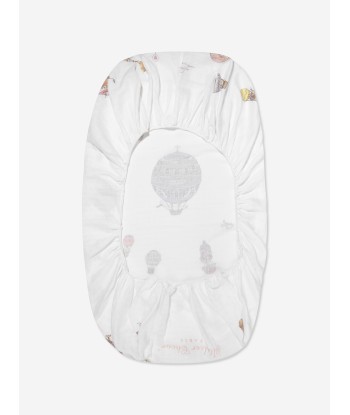 Atelier Choux Baby Hot Air Balloons Fitted Sheet in White Les magasins à Paris