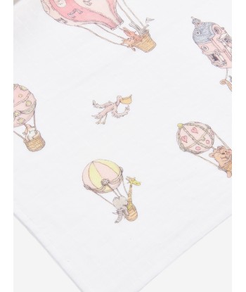 Atelier Choux Baby Hot Air Balloons Swaddle in White Economisez 