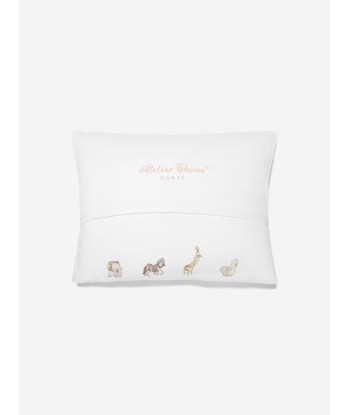 Atelier Choux Boys Carousel Satin Cushion in Blue Les êtres humains sont 