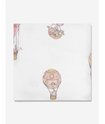 Atelier Choux Baby Hot Air Balloons Fitted Sheet in White Les magasins à Paris