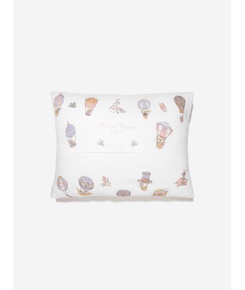 Atelier Choux Kids Pastel Circus Satin Cushion in White livraison et retour toujours gratuits