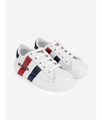 Moncler Enfant Moncler Leather Branded Trainers 50% de réduction en Octobre 2024