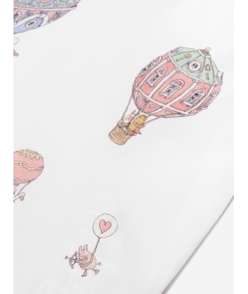 Atelier Choux Baby Hot Air Balloons Fitted Sheet in White Les magasins à Paris