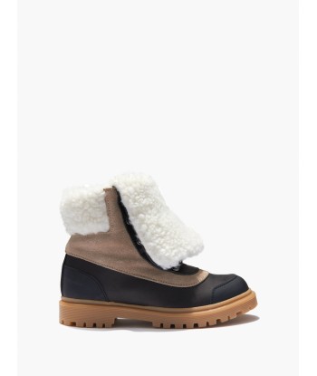 Moncler Leather Fleece Lined Boots paiement sécurisé