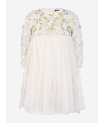 Needle & Thread Girls Lena Bodice Dress in Cream acheter en ligne