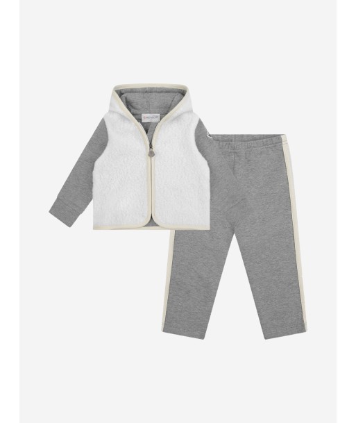 Moncler Enfant Shearling & Cotton Baby Tracksuit en stock