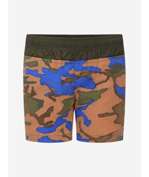 Moncler Enfant Boys Camouflage Print Swim Shorts rembourrage situé sous