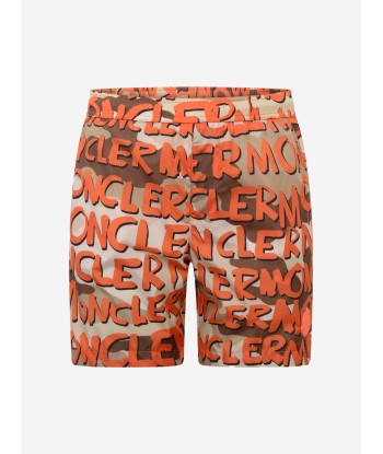 Moncler Enfant Boys Logo Print Swim Shorts les ligaments