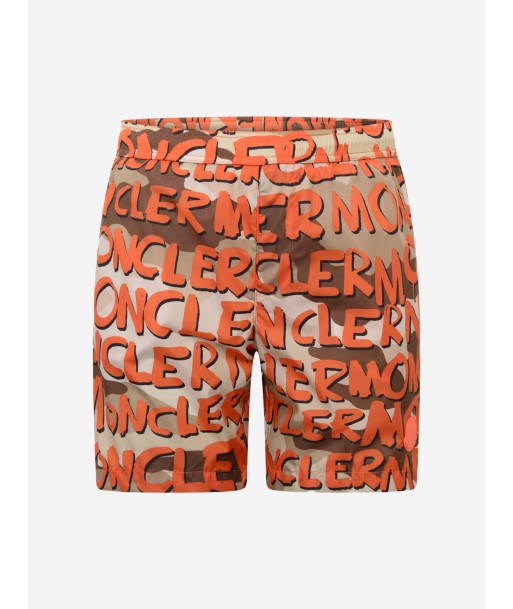 Moncler Enfant Boys Logo Print Swim Shorts les ligaments