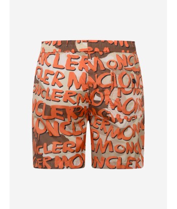 Moncler Enfant Boys Logo Print Swim Shorts les ligaments