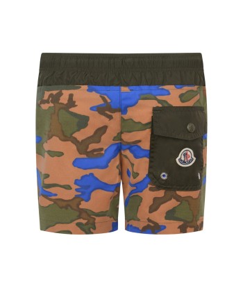 Moncler Enfant Boys Camouflage Print Swim Shorts rembourrage situé sous