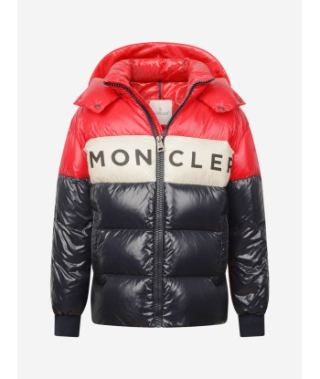 Moncler Enfant Boys & Navy Down Febrege Coat shop