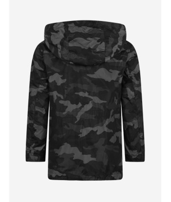 Moncler Enfant Boys & Grey Camouflage Ribble Jacket de technologie