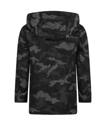 Moncler Enfant Boys & Grey Camouflage Ribble Jacket de technologie