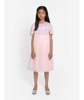 Needle & Thread Girls Mila Gloss Bodice Dress in Pink plus qu'un jeu 