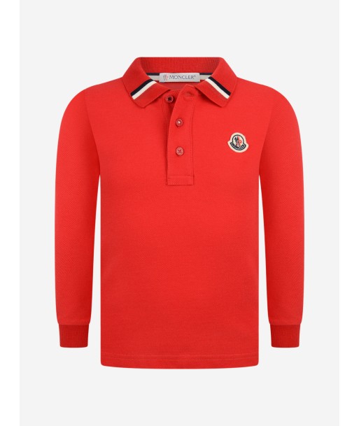 Moncler Enfant Boys Pique Cotton Polo Top l'achat 