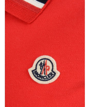 Moncler Enfant Boys Pique Cotton Polo Top l'achat 