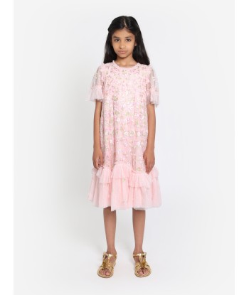 Needle & Thread Girls Evening Primrose Dress in Pink de l' environnement