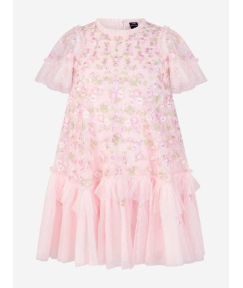 Needle & Thread Girls Evening Primrose Dress in Pink de l' environnement